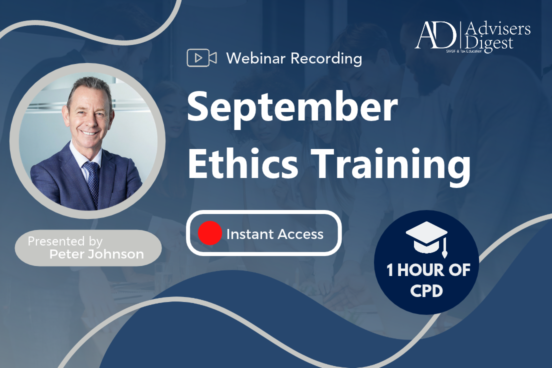 September 2026 Ethics Recording presented by Peter Johnson