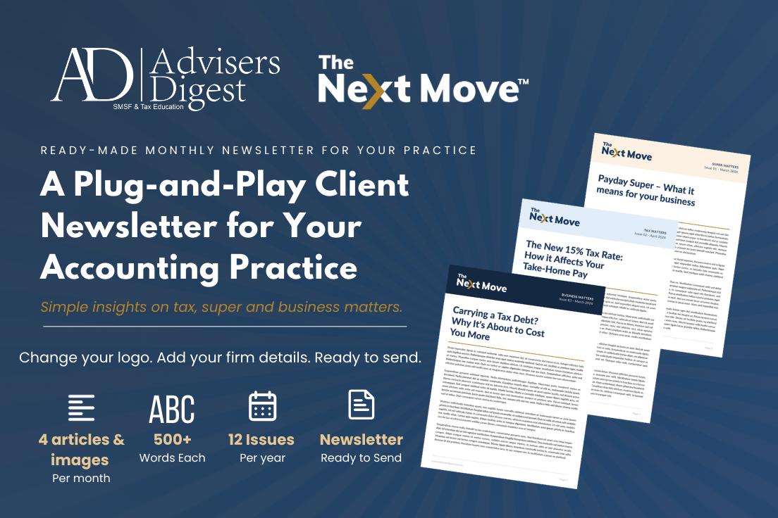 The Next Move ready-made monthly newsletter for accounting practices