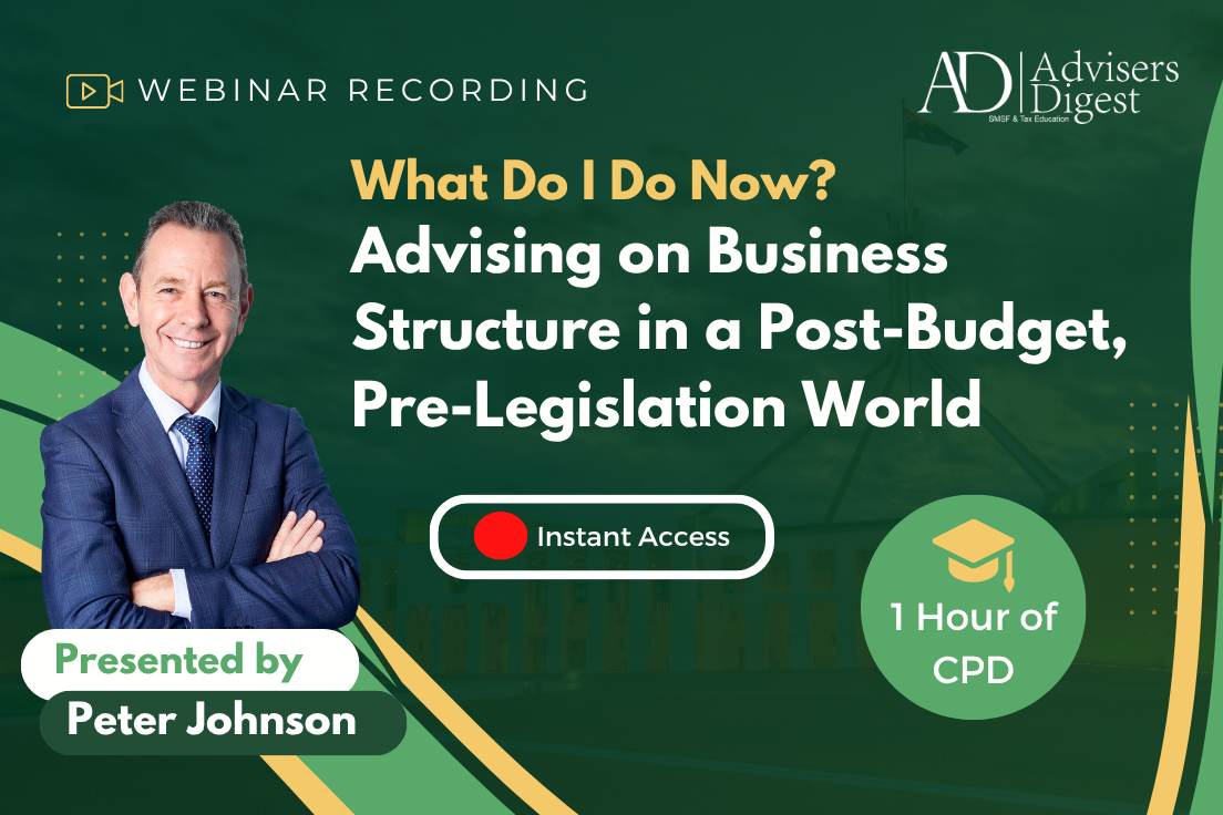 Business Structure Webinar Recording