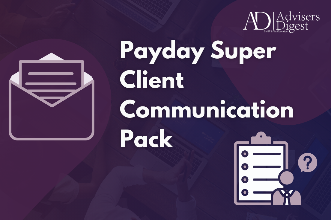 Payday Super Client Communication Pack 2026 for accountants