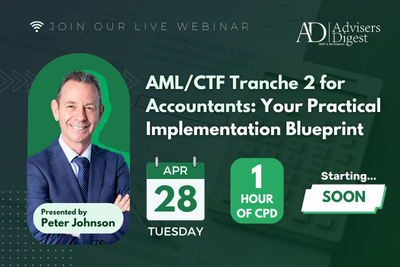 AML Webinar for Accountants by Peter Johnson from Advisers Digest, hosted by Advisers Digest in April 2026